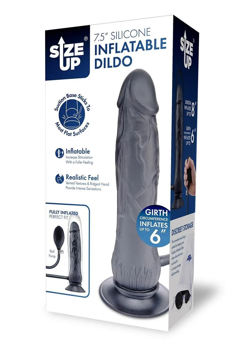 Size Up 7.5 Silicone Inflatable Dildo