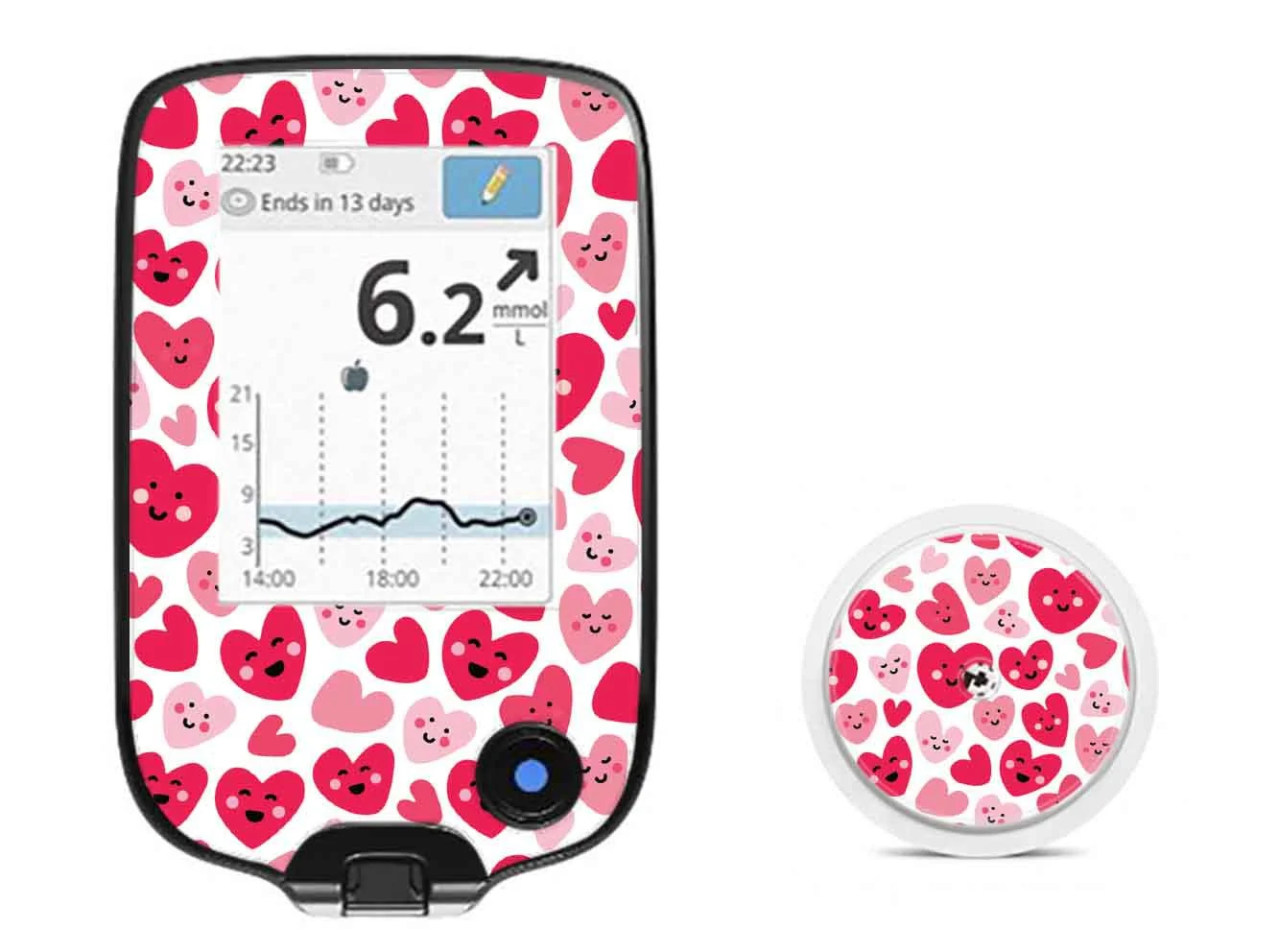Smiley Hearts for Freestyle Libre 2