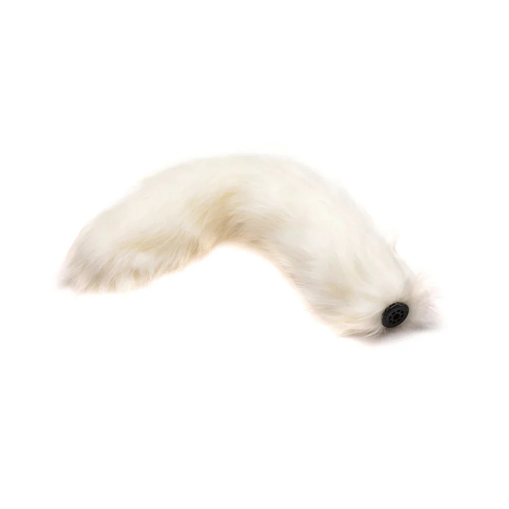 Snap-On Interchangeable Fox Tail Butt Plug Accessory White