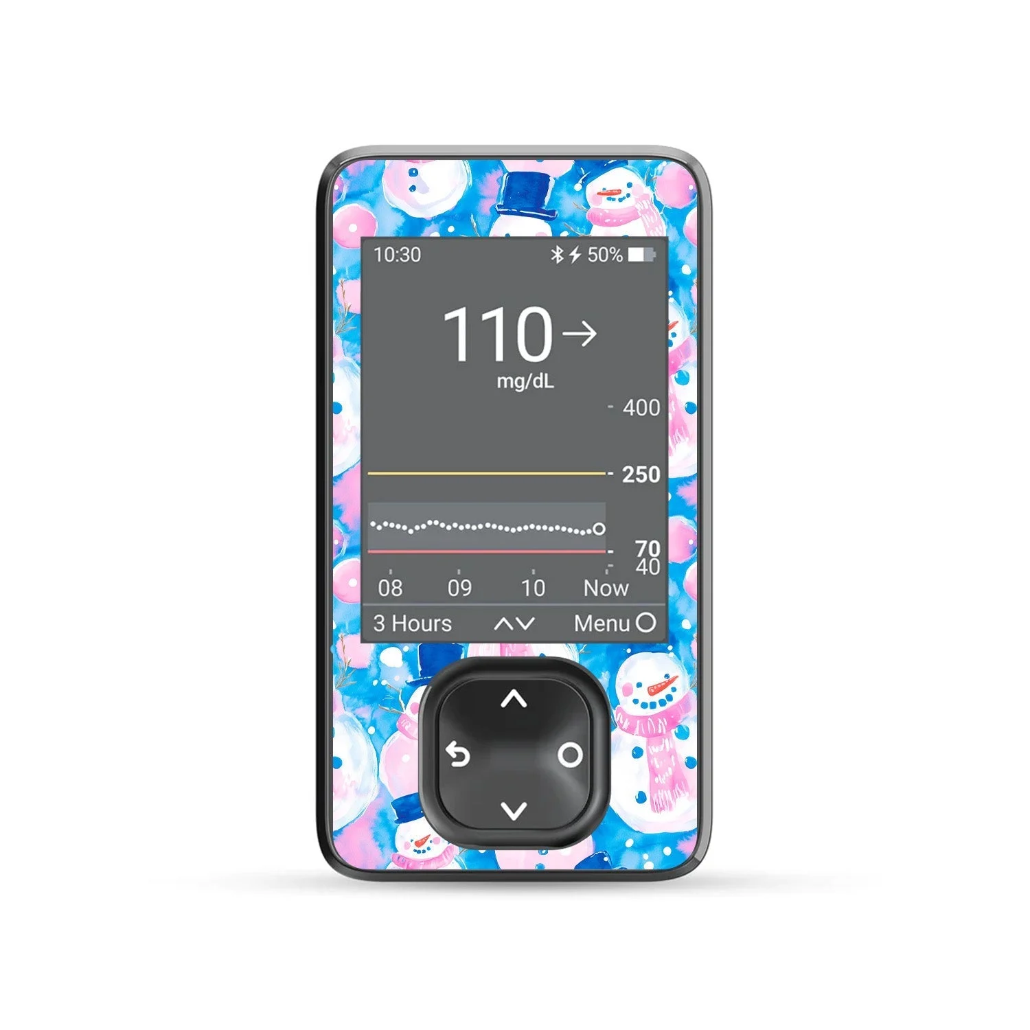 Snowman Sticker for DEXCOM G7 and G6 Touchscreen Receiver Sticker