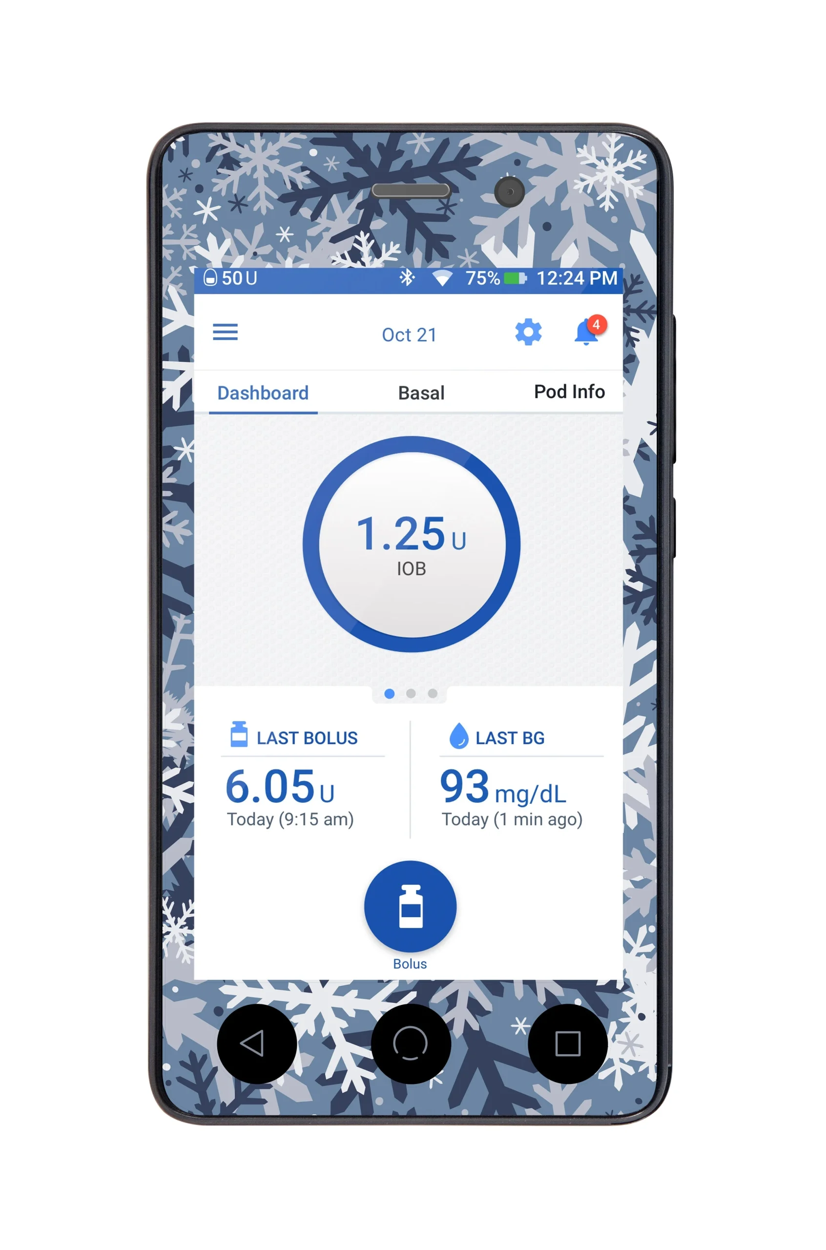 Snowy Camo Sticker for Omnipod DASH PDM – Pump Peelz