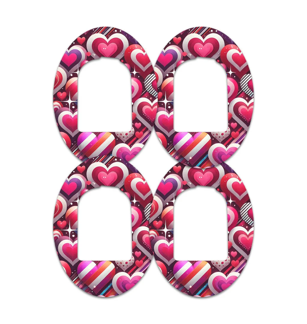 Sparkly Hearts Pod Patch Tape - Pump Peelz