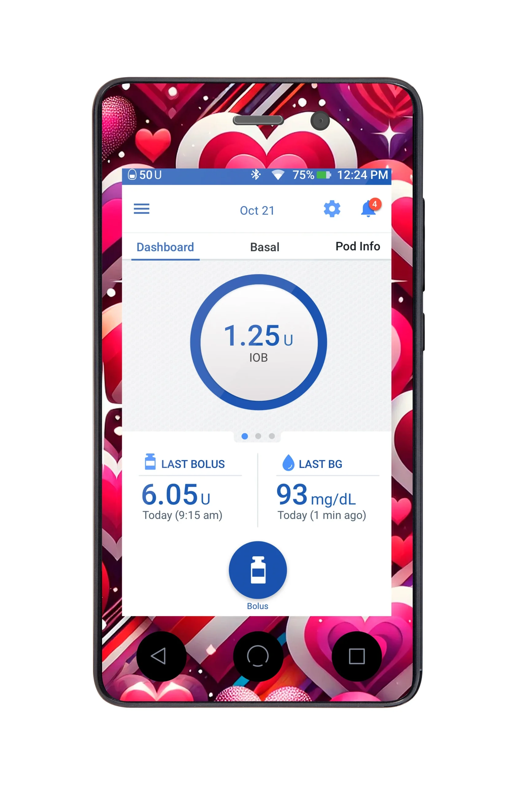 Sparkly Hearts Sticker for Omnipod DASHPDM – Pump Peelz