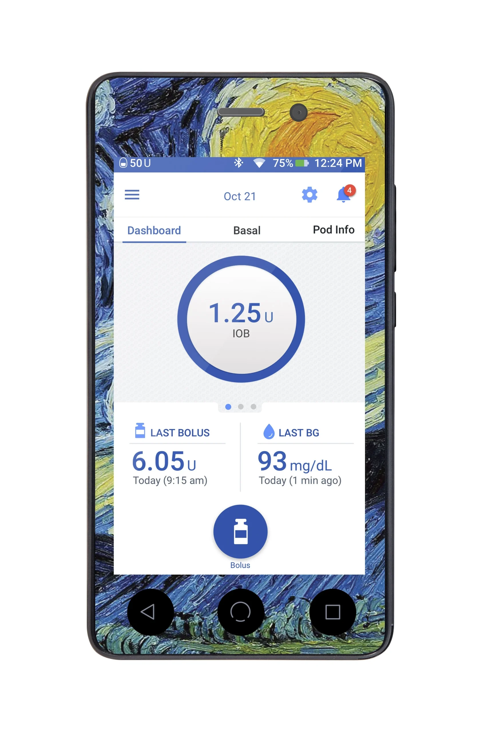 Starry Night Sticker for Omnipod DASH PDM – Pump Peelz
