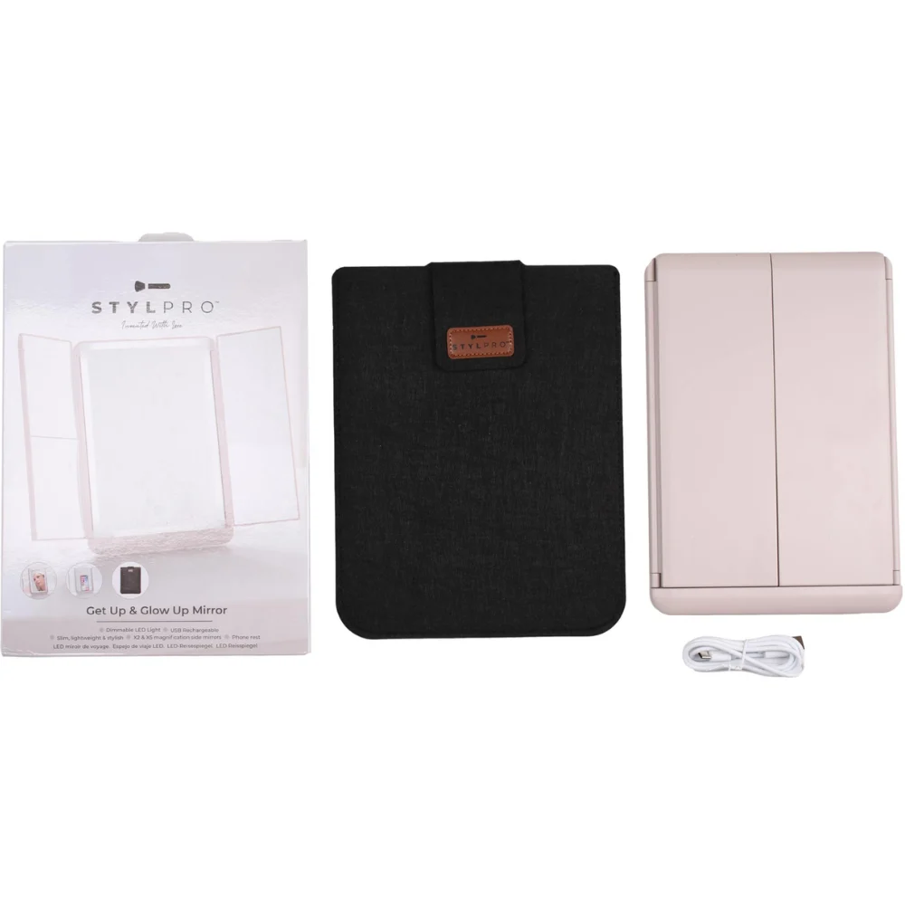 StylPro Get Up and Glow Up Bi-Folding Mirror