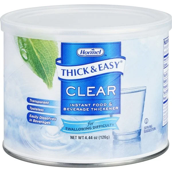 Thick & Easy Clear Food and Beverage Thickener, 4.4 oz. Canister