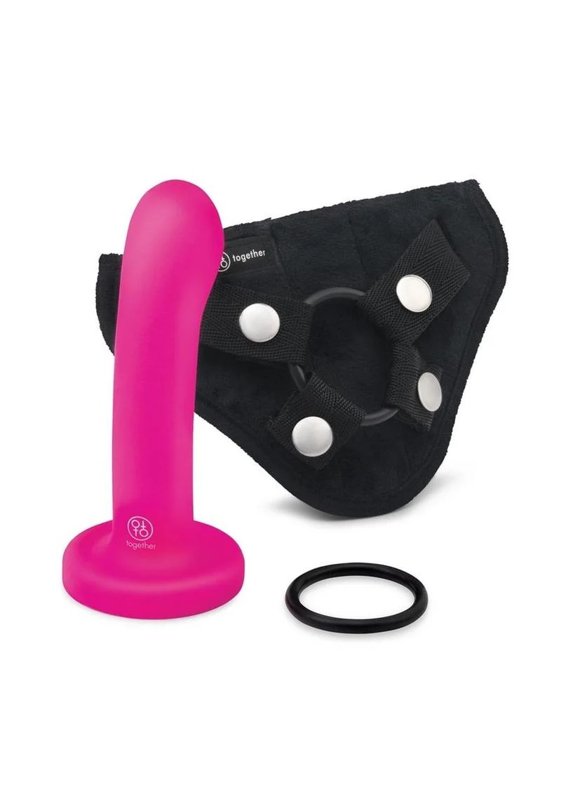 Together Toys Pop Silicone Dildo 5.5in and Harness