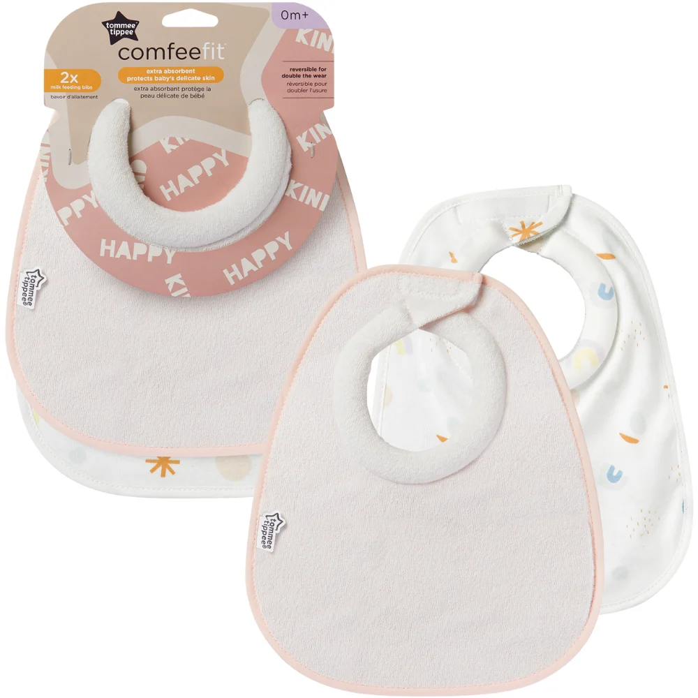 Tommee Tippee Comfee Fit Baby Milk Feeding Bibs