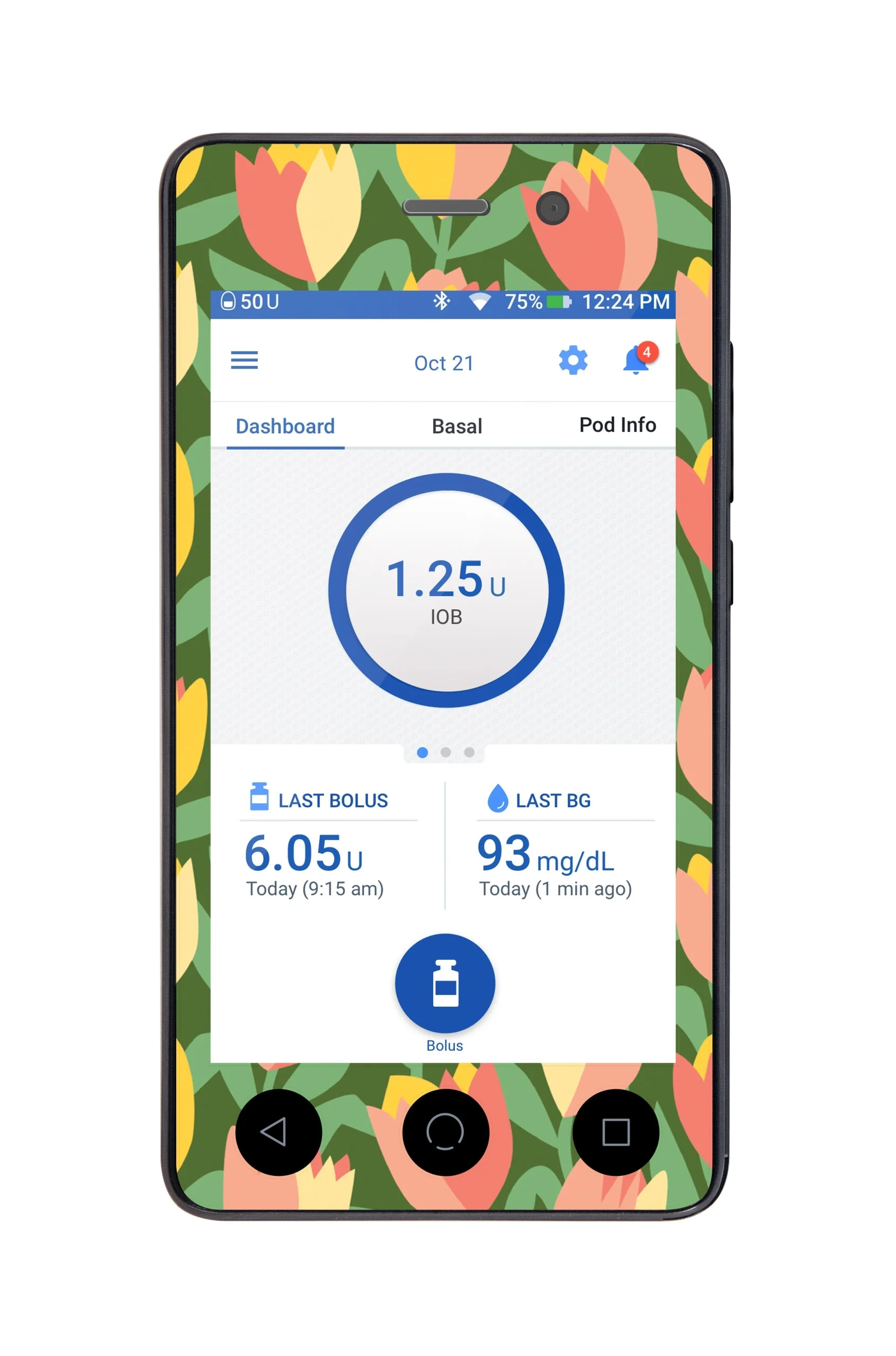 Tons Of Tulips Sticker for Omnipod DASH PDM – Pump Peelz