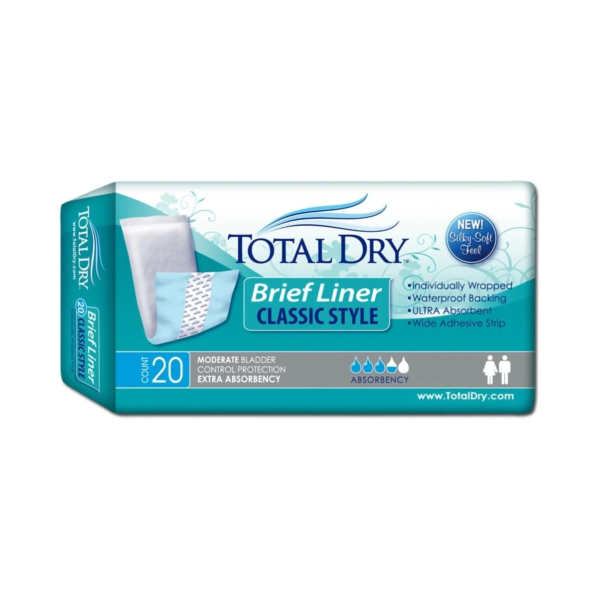 Total Dry Moderate Extra Absorbency Bladder Control Pad