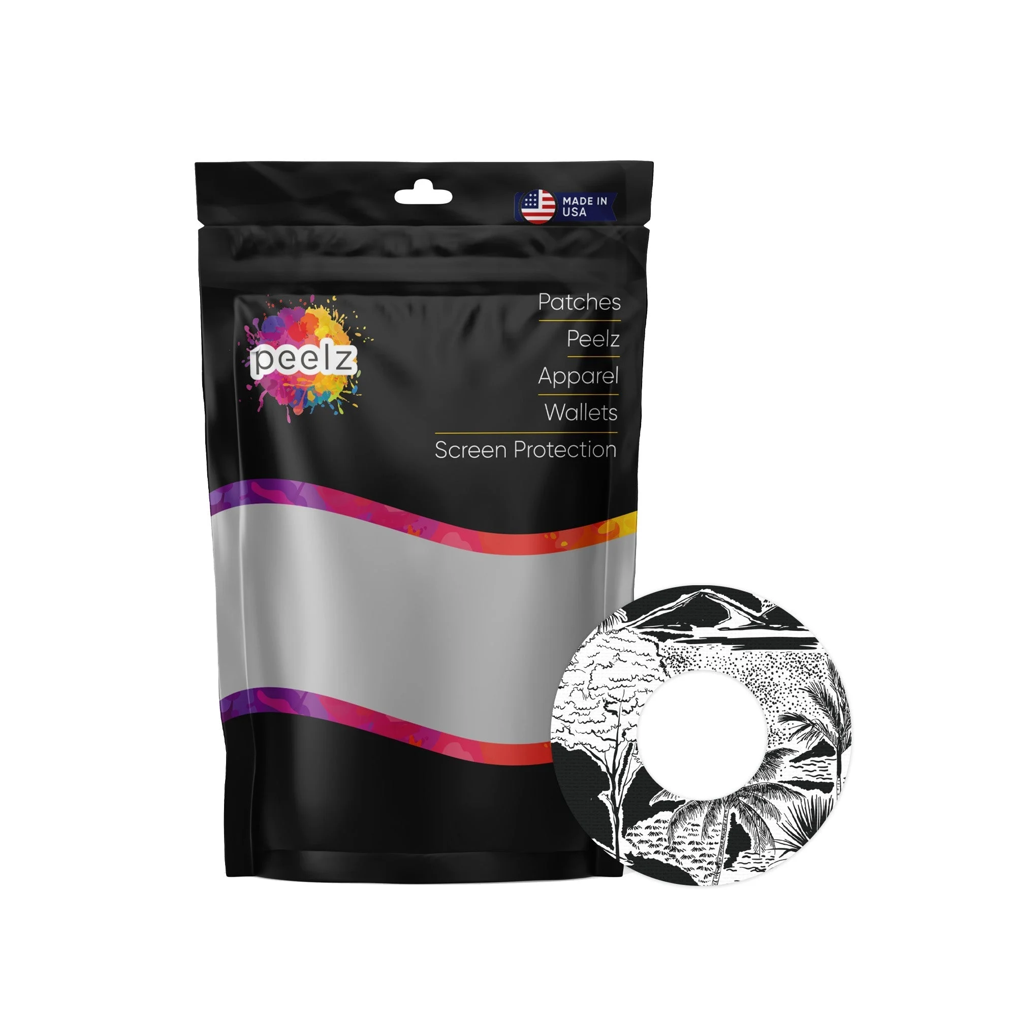 Tropical Sketch PatchTape Designed for the FreeStyle Libre 2