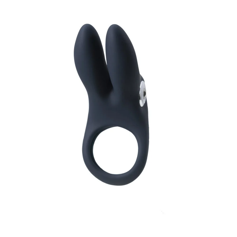 Vedo Sexy Bunny Rechargeable Vibrating C-ring Black Pearl