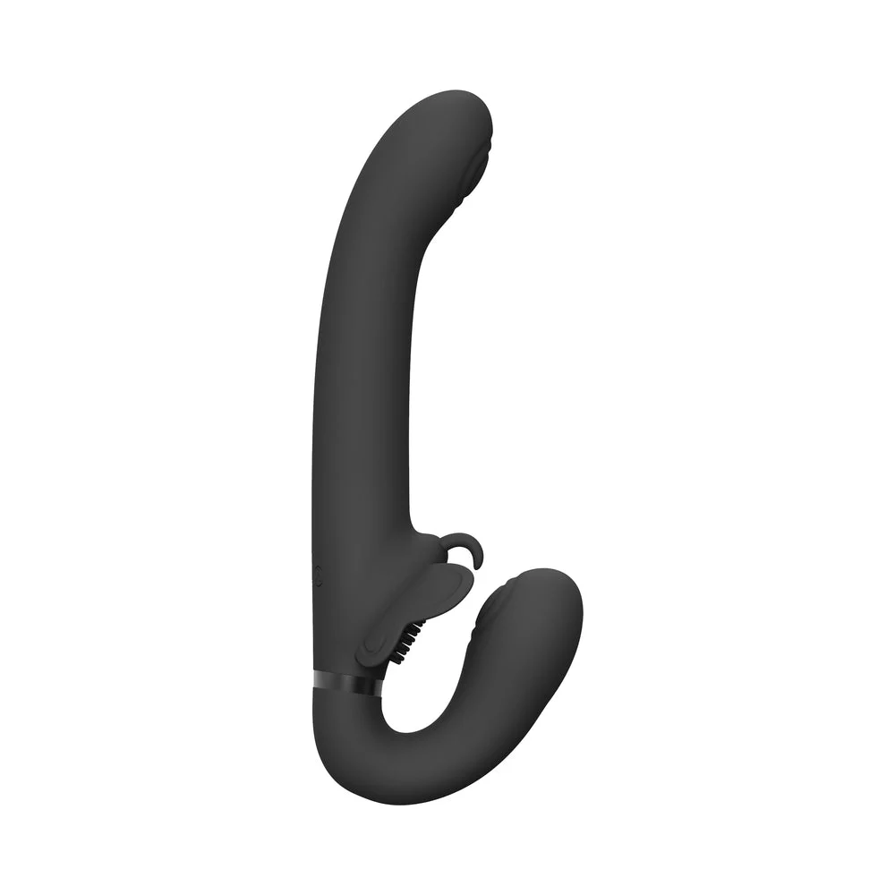 Vive - Satu Rechargeable Pulse-wave Triple-motor Silicone Strapless Strap-on