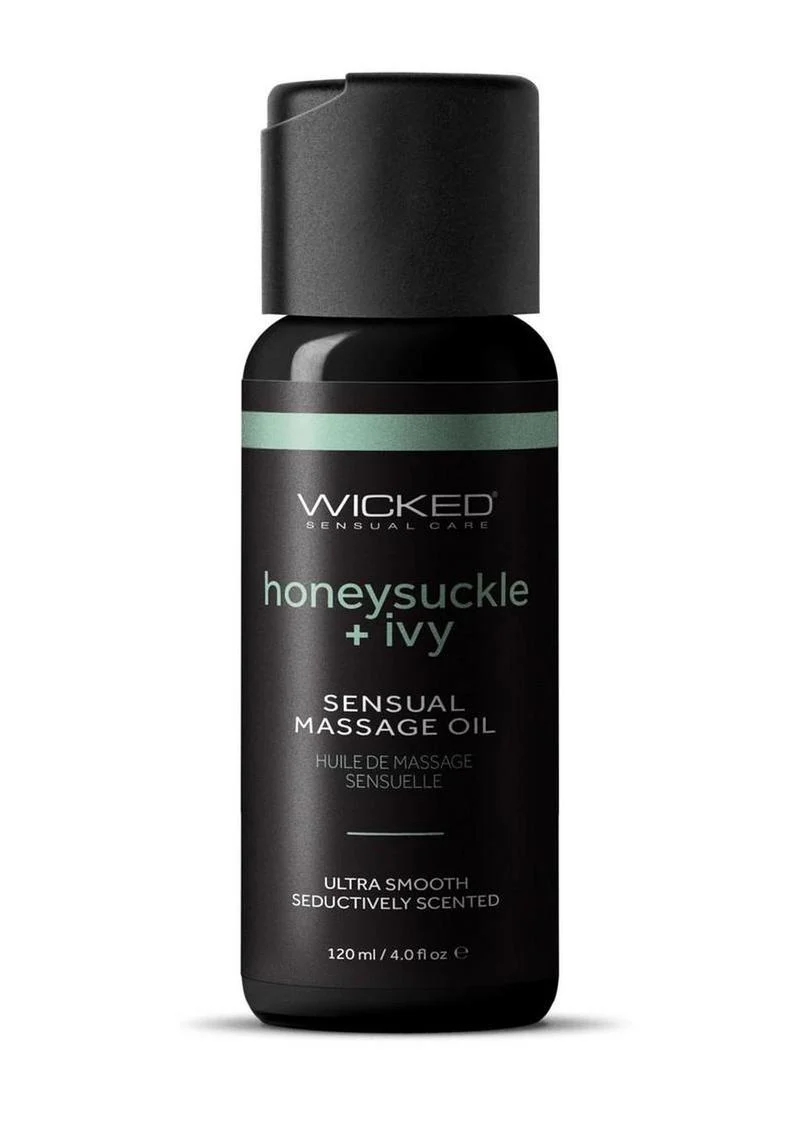 Wicked Sensual Massage Oil 4oz - Honeysuckle and Ivy