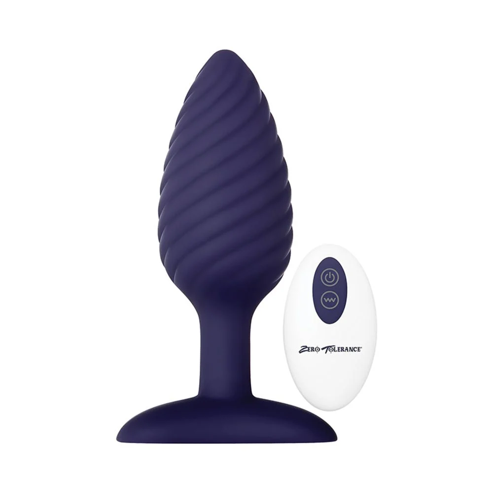 Wicked Twister Butt Plug, Purple