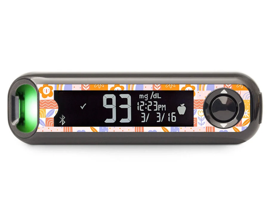 Wildflower Doodle Bayer Contour© Next One Glucometer Sticker - Pump Peelz
