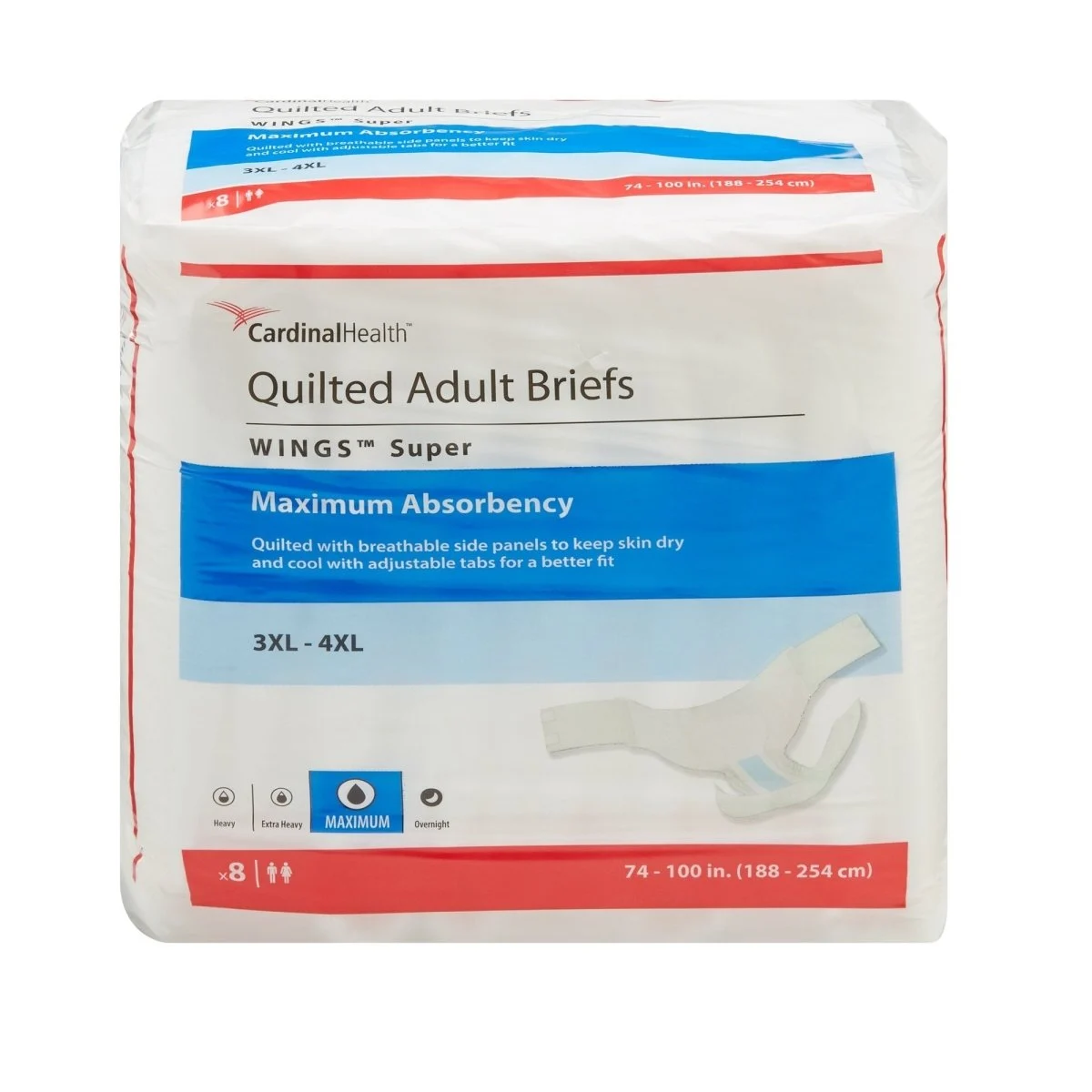 Wings Unisex Adult Incontinence Brief