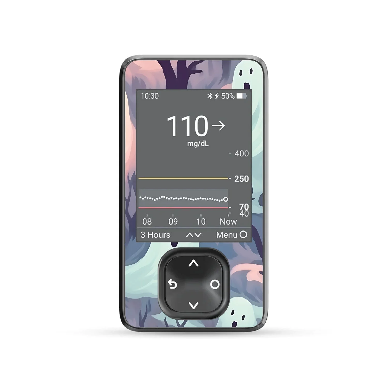 Wispy Ghosts DEXCOM G7 and Stelo and G6 Touchscreen Receiver Sticker