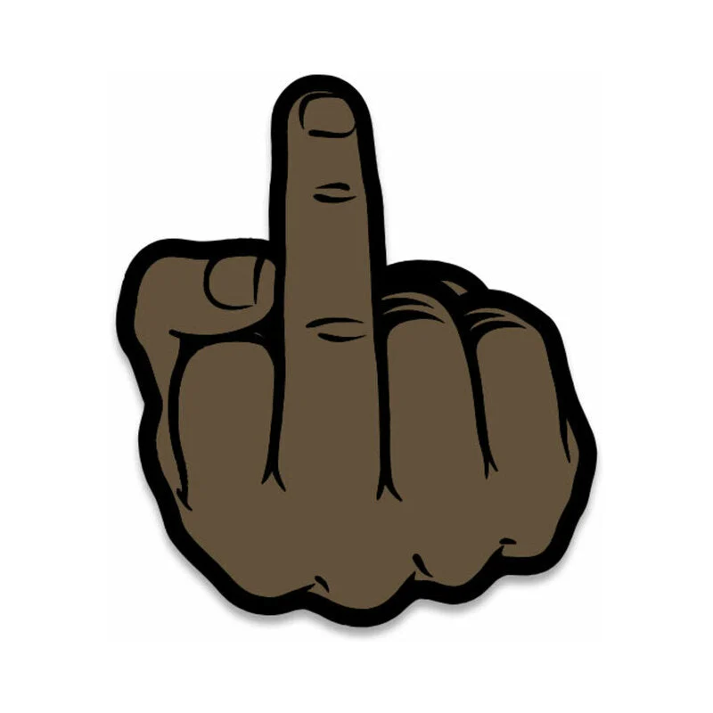 Wood Rocket Middle Finger Pin - Brown