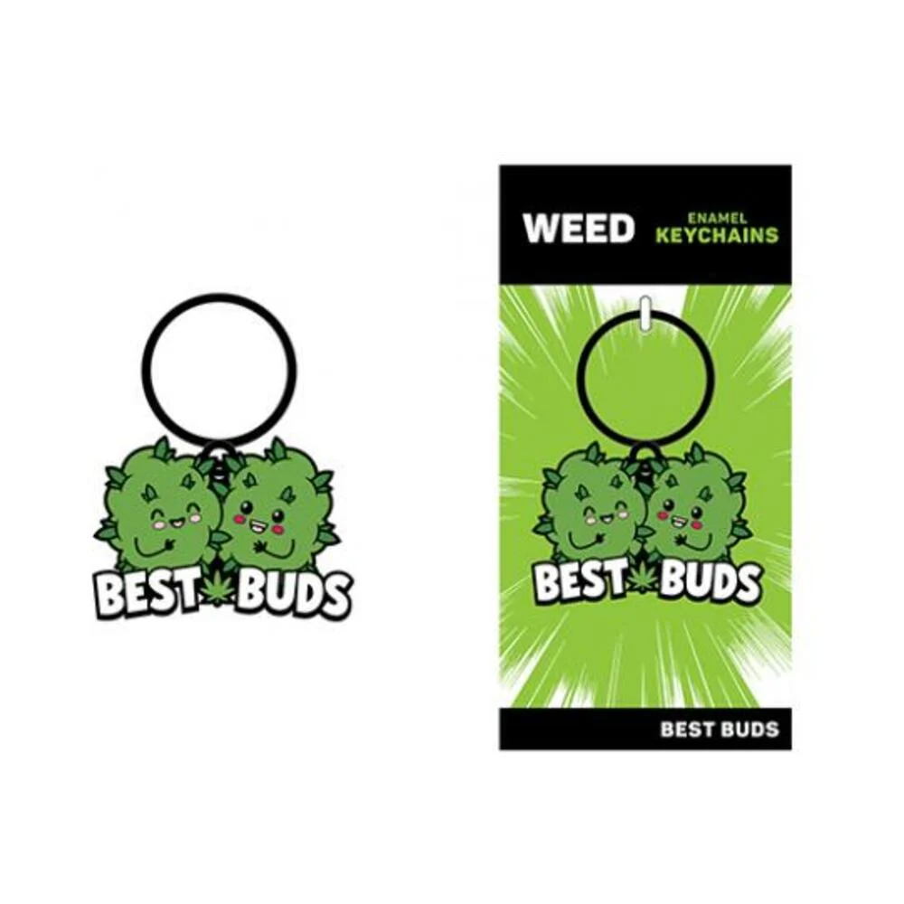 Wood Rocket Weed Best Buds Keychain - Green